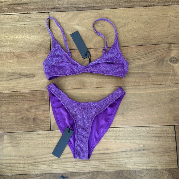 TRIANGL MAIA NORMAL- VIOLET SPARKLE SET NO BAG NEW WITH TAGS 💜 - Picture 5 of 7